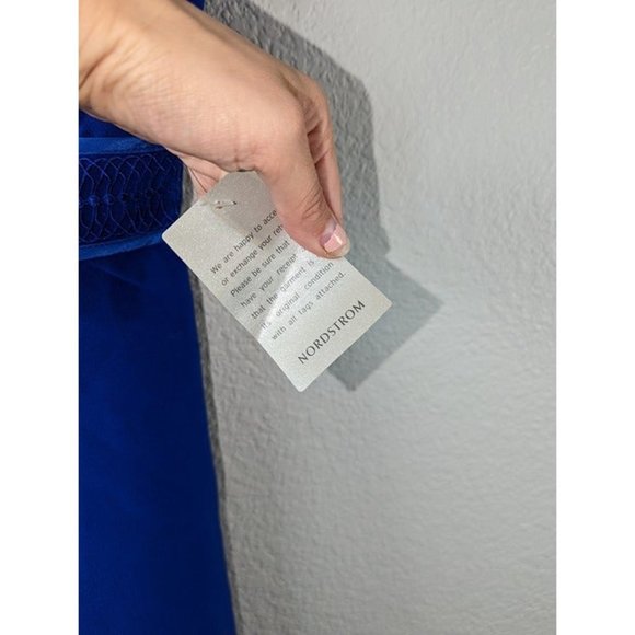 NWT Nordstrom Adelyn Rae Royal Blue Medium Lace Dress - Picture 3 of 10